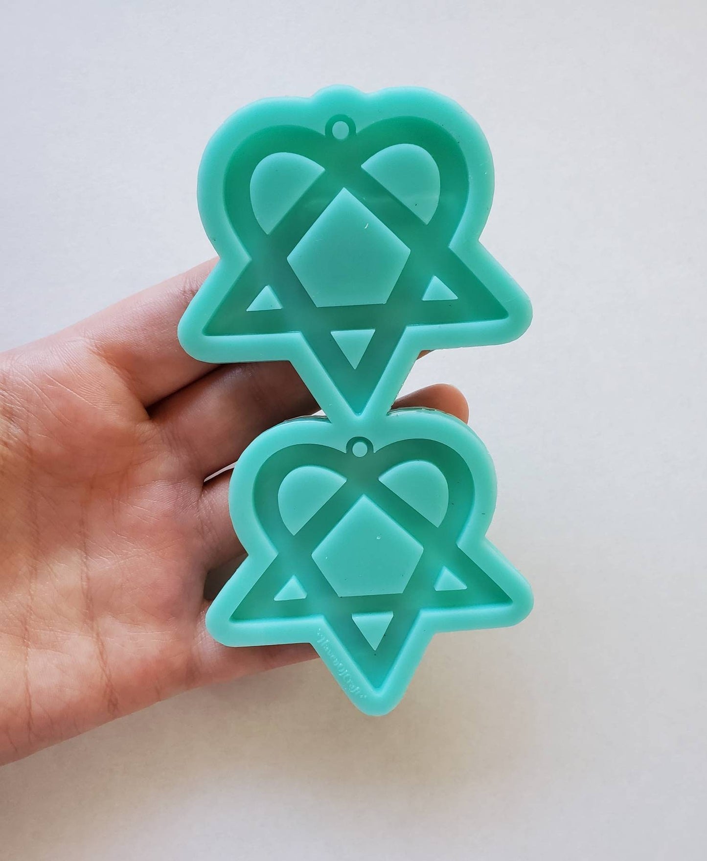 Made to order- Heartagram Shiny Silicone Earring Mold