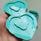 Made to Order - Chain Heart shiny silicone earring mold