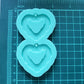 Made to Order - Chain Heart shiny silicone earring mold