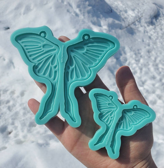 Luna Moth Wings Resin Silicone Mold / 2 Sizes Available / Made to order