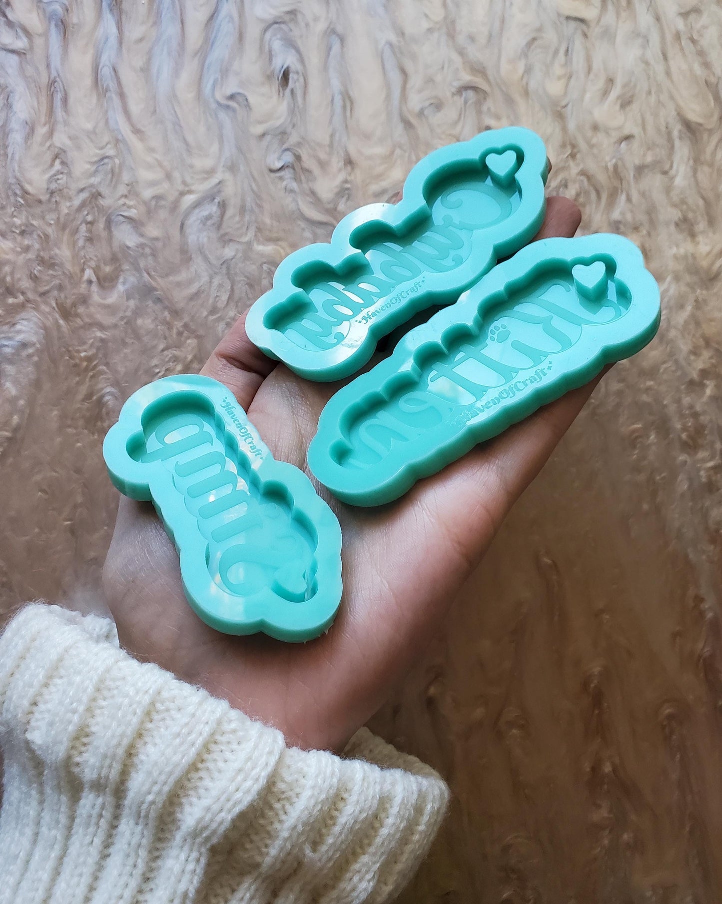 1/4 Inch Thick Keychain Mold \ 3 to choose from \ Crybaby, Simp and Kitten - Made to order