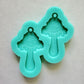 Made to order -  Toxic Mushroom earring mold - shiny silicone mold