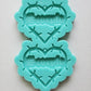 Made to order -  Scorpio Barbed Heart earring silicone mold -shiny silicone mold