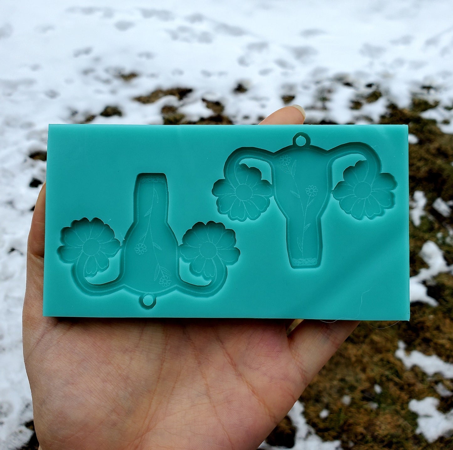 Made to order - Flora Uterus Mold - shiny silicone mold