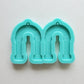 Made to order - Arch shiny earring silicone mold - made with acrylic blank