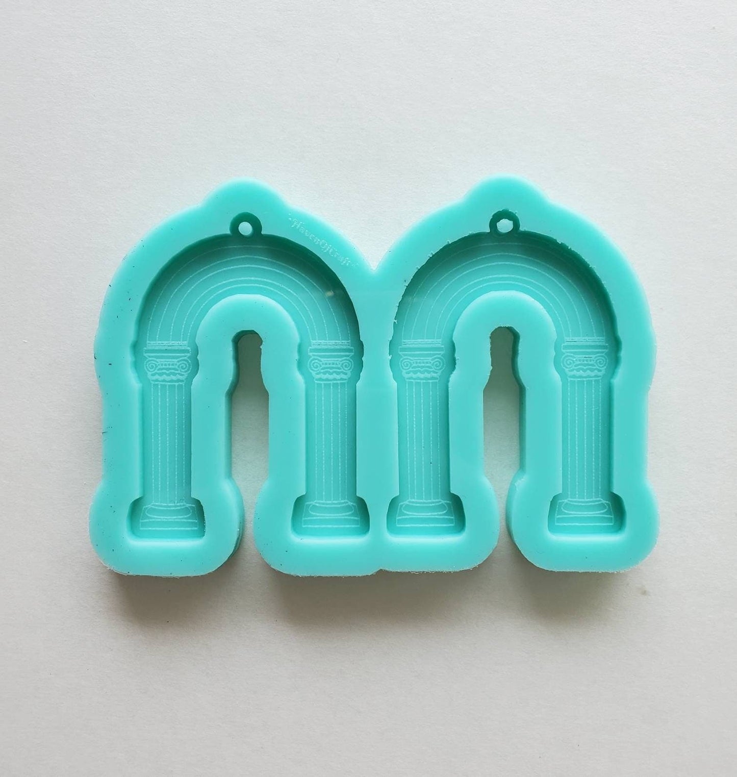 Made to order - Arch shiny earring silicone mold - made with acrylic blank