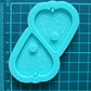 Made to order - Ouija Palette earring mold - shiny silicone mold