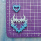 Made to Order - Flame spike heart shiny silicone earring mold