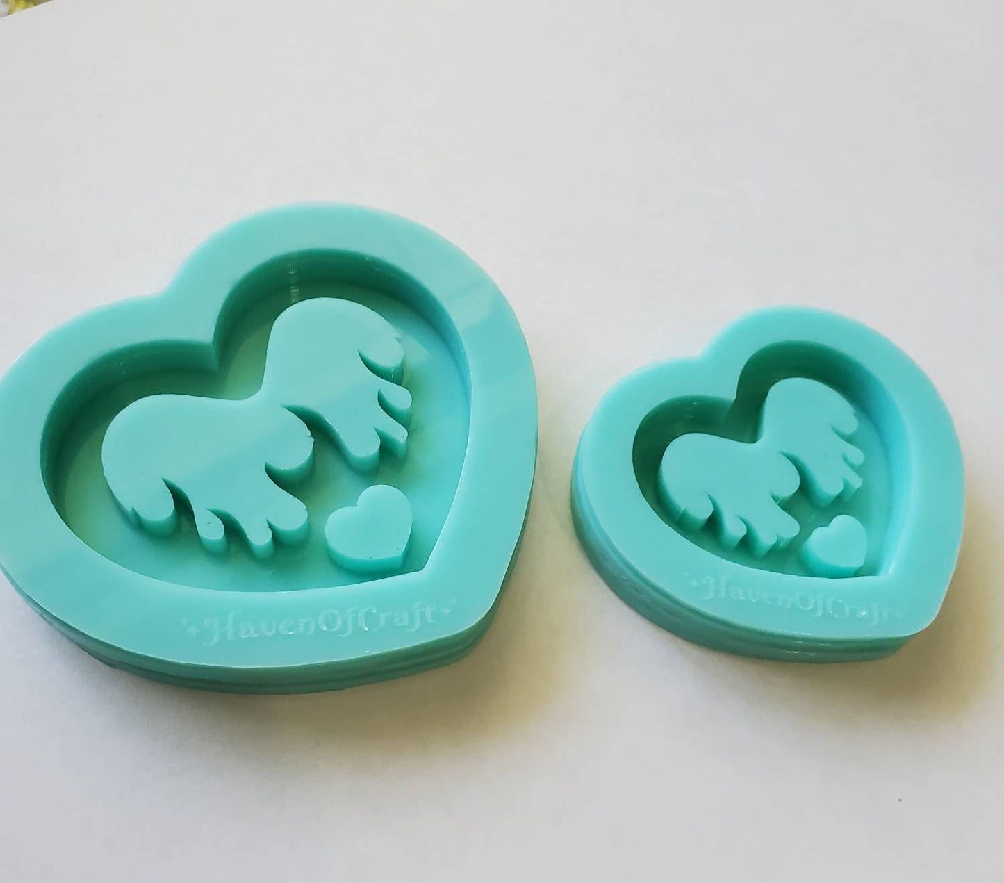 Made to Order - Flame Heart Shaker Mold 2 Sizes - shiny silicone mold