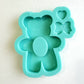 Made to order - Adorable teddy bear shaker shiny silicone mold