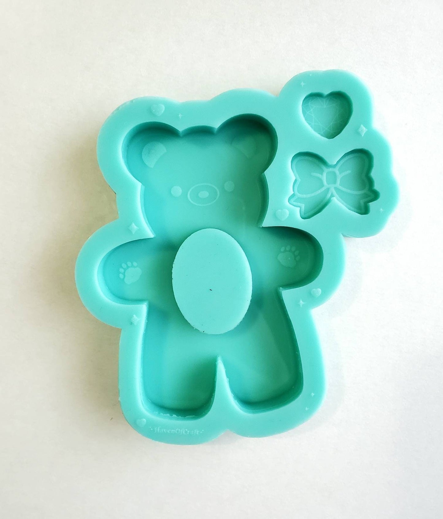 Made to order - Adorable teddy bear shaker shiny silicone mold