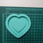 Made to Order - Thick Heart Shaker Mold 2 Sizes - shiny silicone mold