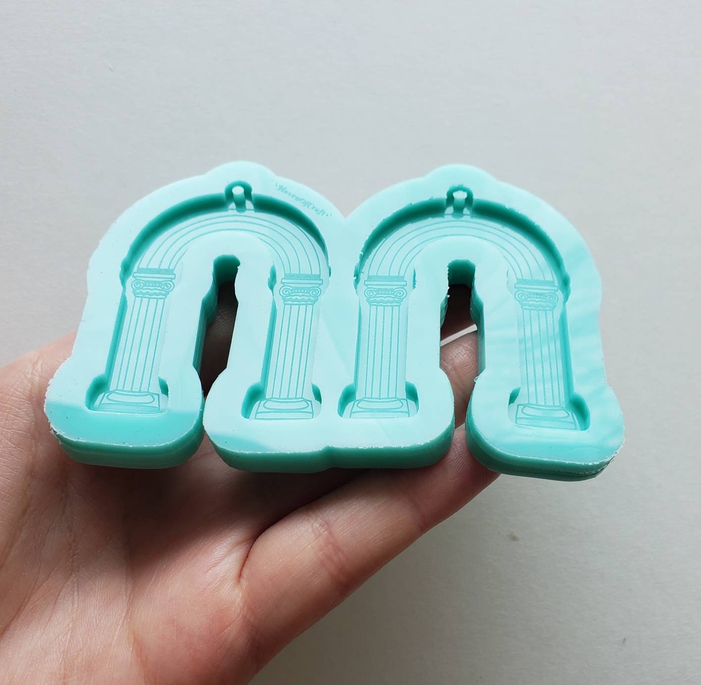 Made to order - Arch shiny earring silicone mold - made with acrylic blank