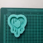 Made to Order - Thick Drip Heart Shaker Mold 2 Sizes - shiny silicone mold