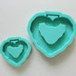 Made to Order - Chain Heart Tsurikawa Mold 2 sizes - Made with Acrylic Blank, shiny silicone mold