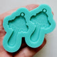 Made to order -  Toxic Mushroom earring mold - shiny silicone mold