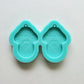 Made to order - Mushroom Home shiny earring silicone mold - made with acrylic blank