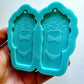 Made to Order - Body positivity floral woman Shiny Silicone Earring Mold- Made with Acrylic Blanks