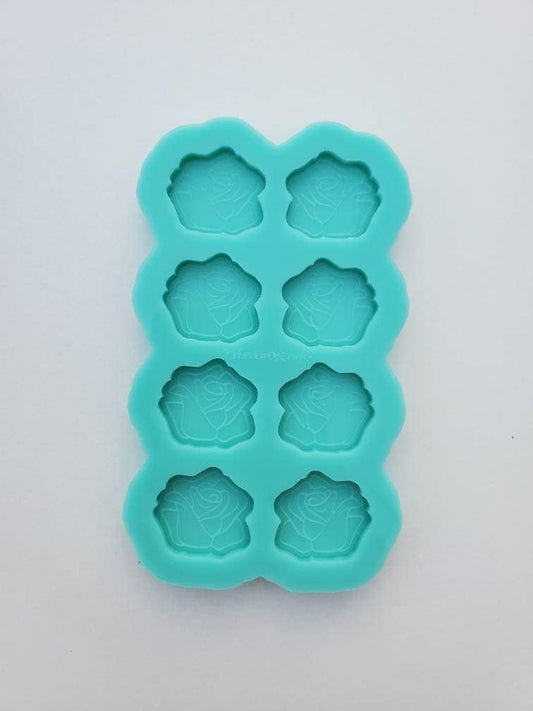 Made to Order Stud Roses Shiny Silicone Earring Mold- Made with Acrylic Blanks