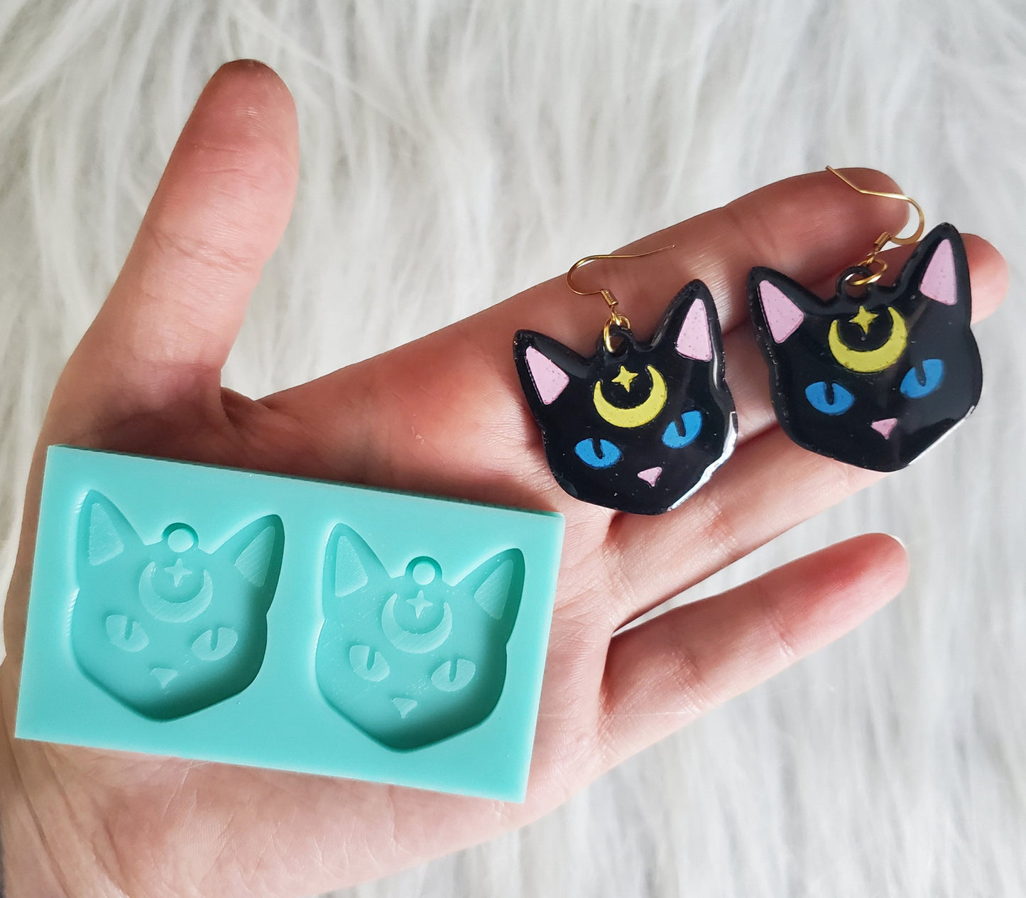 Moon Cat/ Small mold/ Made to order