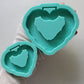 Made to Order - Chain Heart Tsurikawa Mold 2 sizes - Made with Acrylic Blank, shiny silicone mold