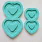 Made to Order - Chain Heart shiny silicone earring mold