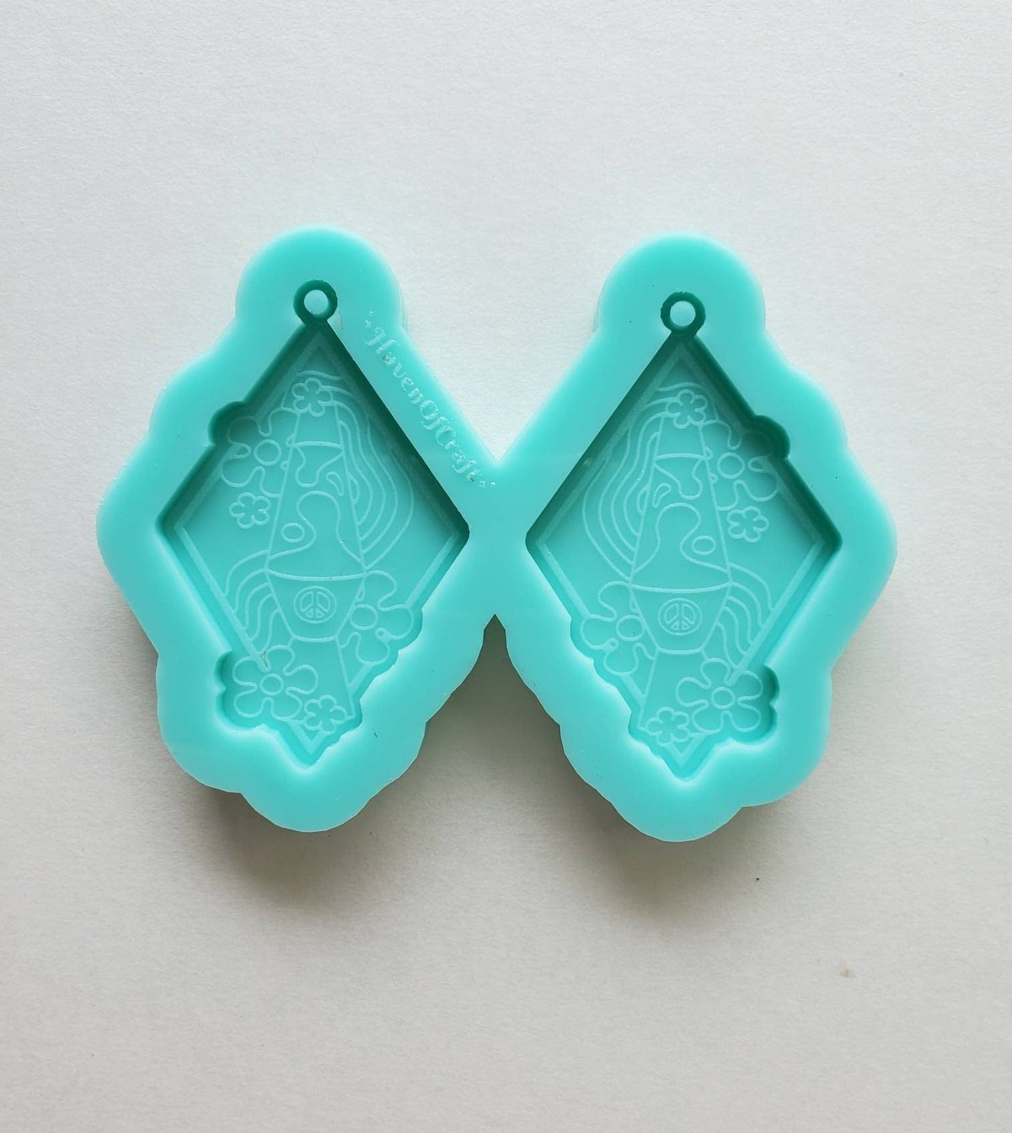 Made to order - Lava Lamps shiny earring silicone mold - made with acrylic blank