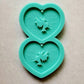 Made to order -  Cracked Heart Earring shiny silicone mold