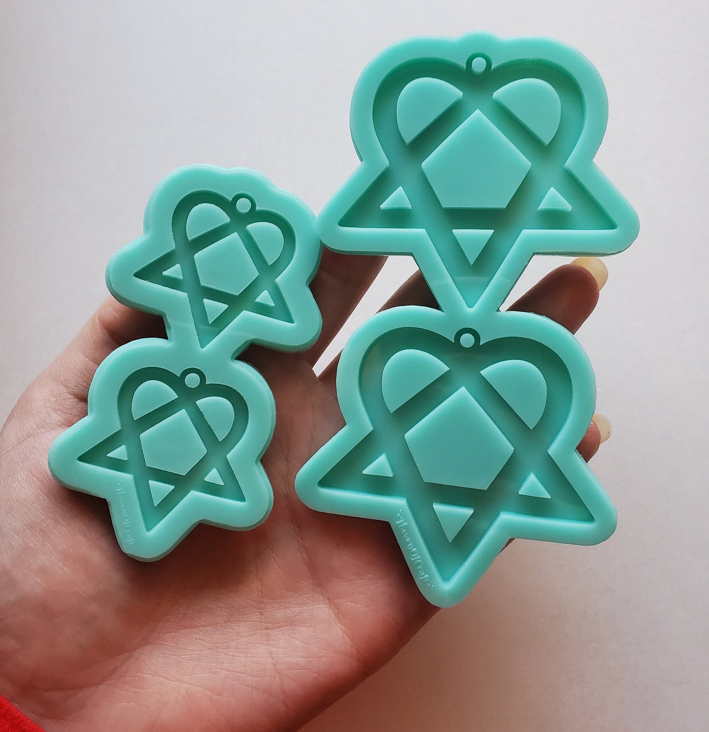 Made to order- Heartagram Shiny Silicone Earring Mold