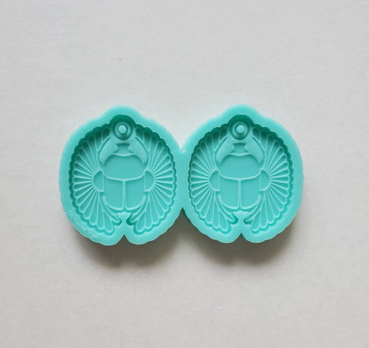 Made to Order - Round Scarab Earring shiny silicone mold