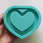 Made to Order - Heart Tsurikawa Silicone Mold 2 sizes - Made with Acrylic Blanks