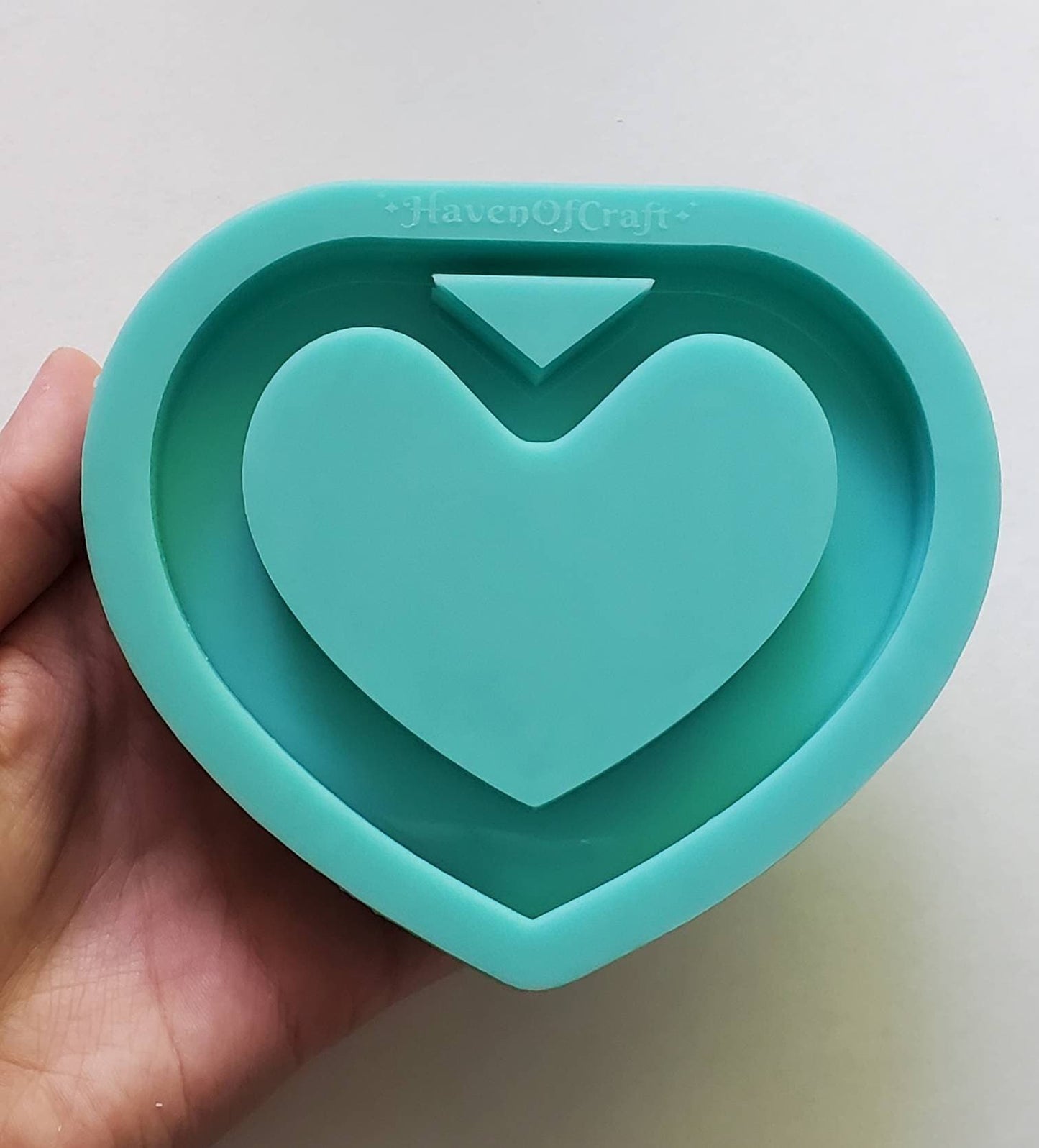 Made to Order - Heart Tsurikawa Silicone Mold 2 sizes - Made with Acrylic Blanks