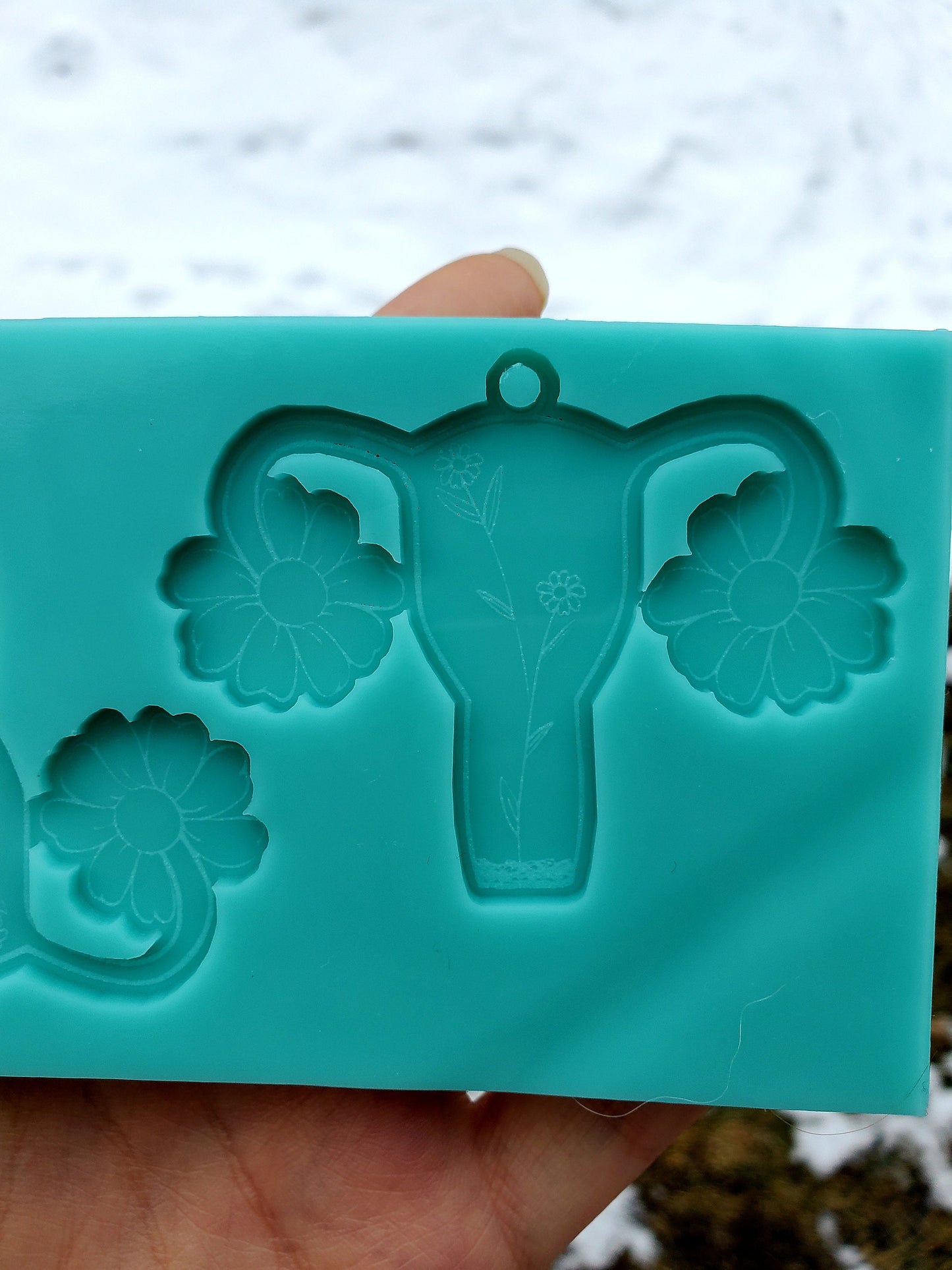 Made to order - Flora Uterus Mold - shiny silicone mold