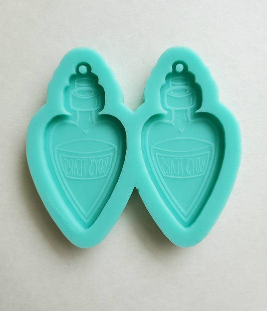 Made to Order - Boy tears potion shiny silicone earring mold