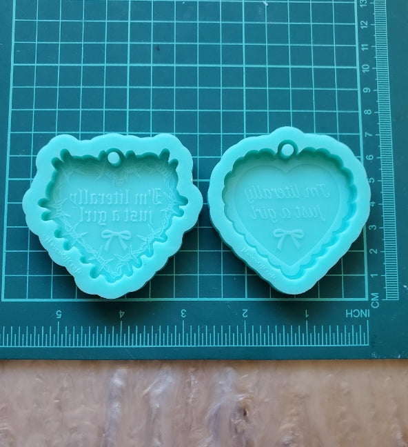 1/4 Inch Thick Keychain Mold \ 2 Style to Choose From \ I’m literally just a girl - Made to order