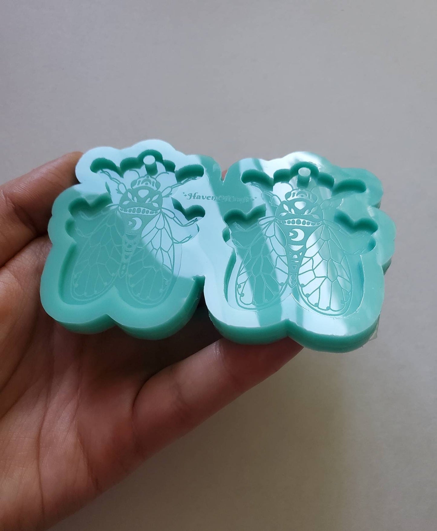 Made to Order - Celestrial Cicada Earring Mold - shiny silicone mold