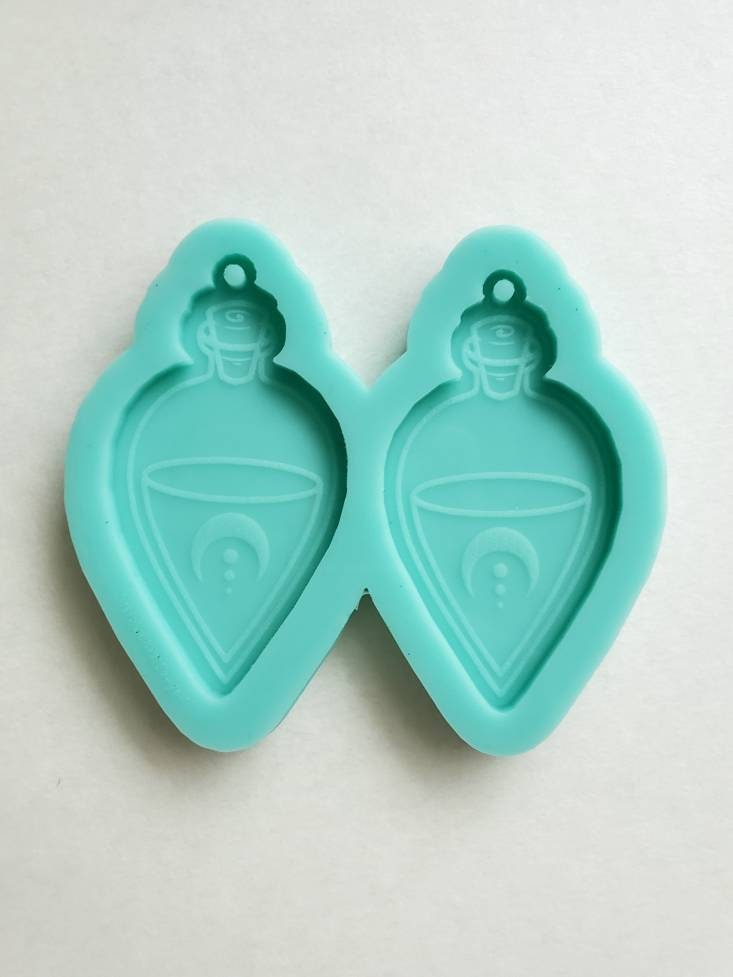 Made to Order - Moon potion shiny silicone earring mold