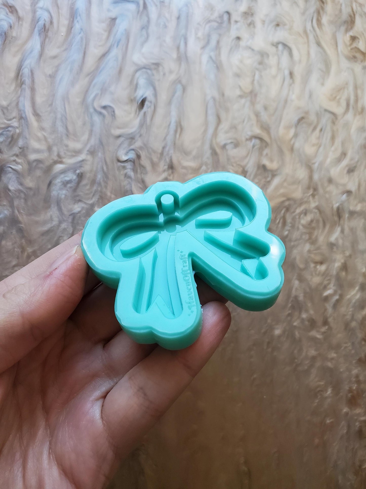 3/8 Inch Thick Cute Bow Keychain Mold  - Made to order