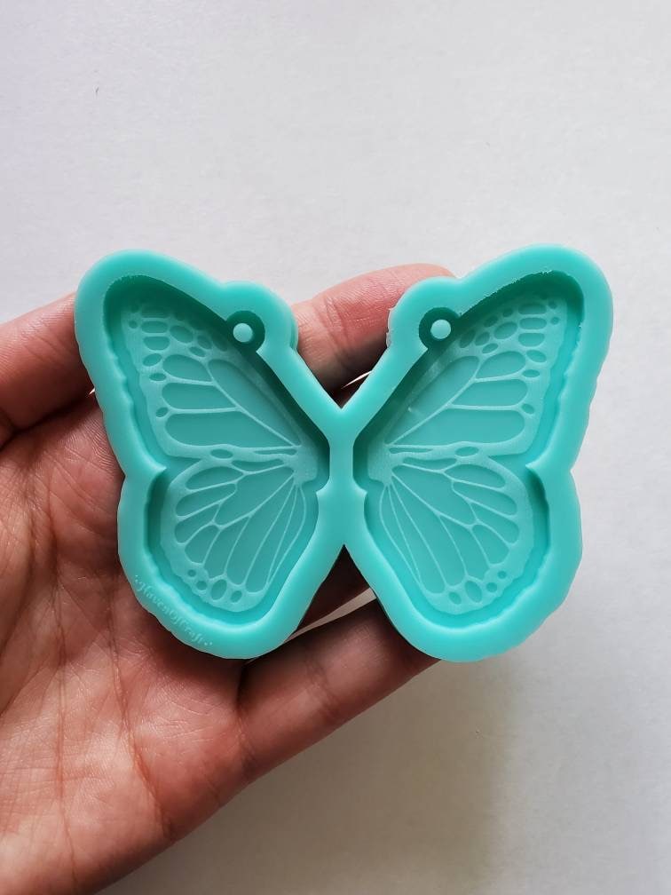 Made to Order - Monarch Butterfly Wings shiny silicone earring mold