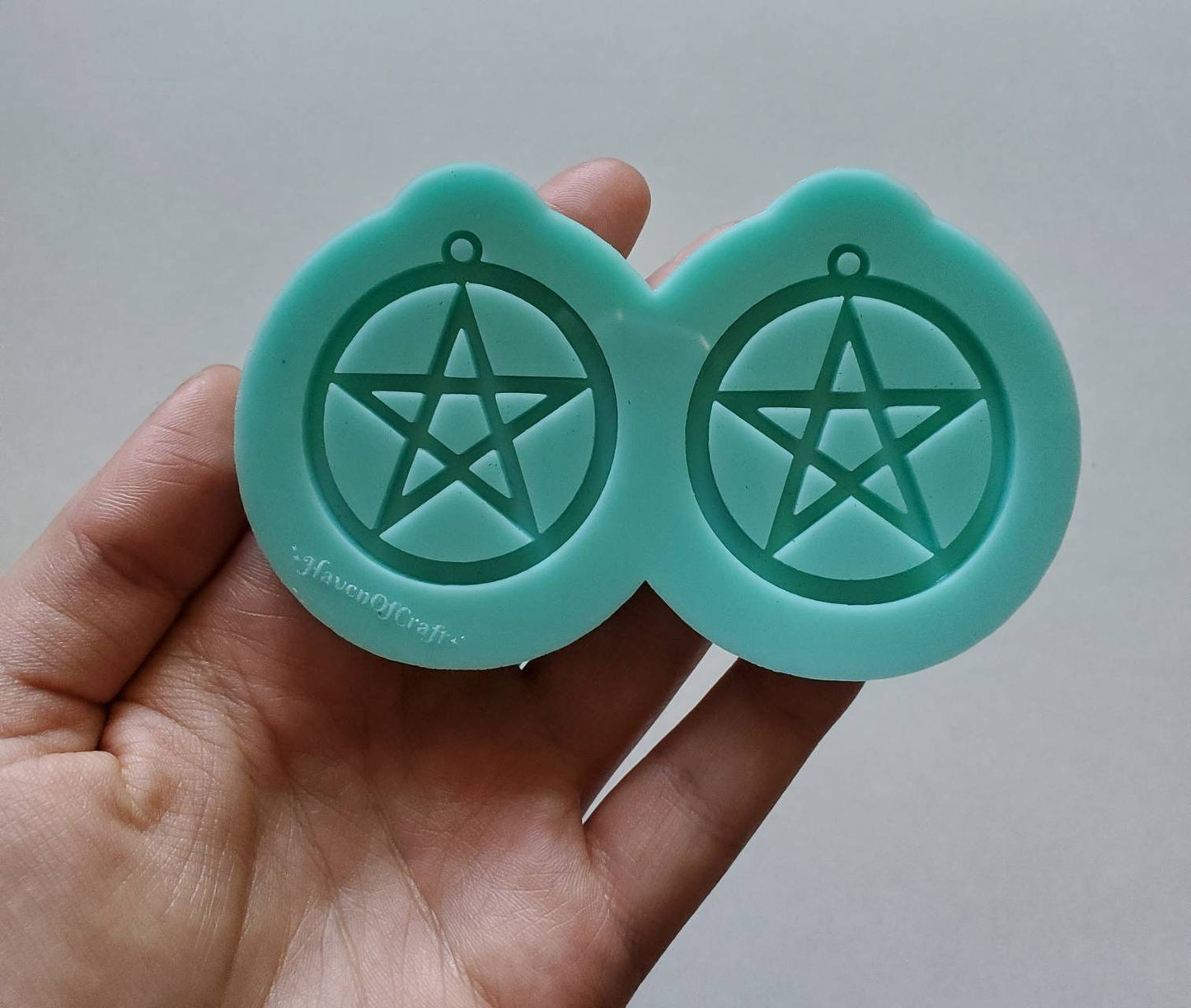 Made to order-Pentagram shiny silicone earring mold