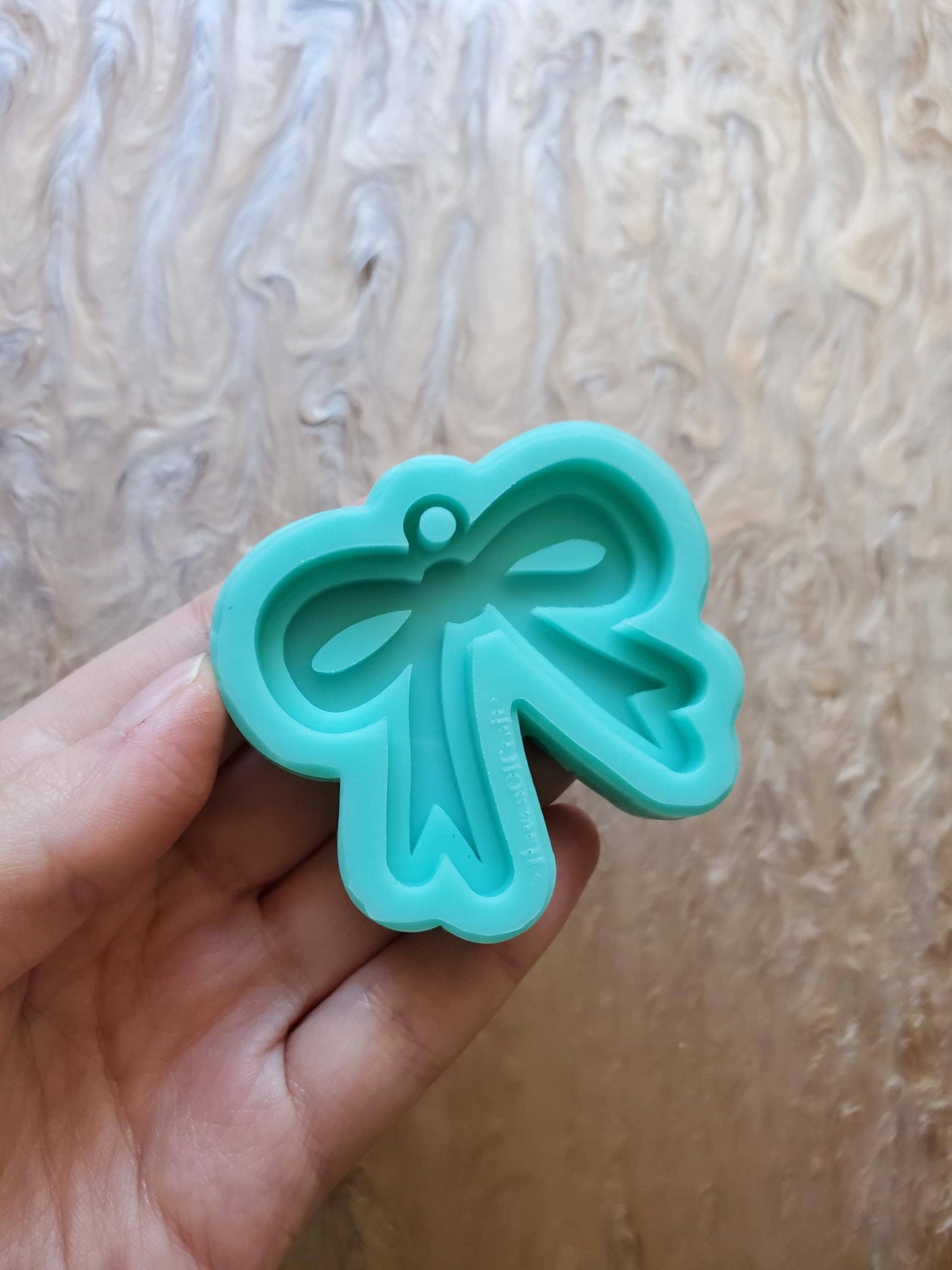 3/8 Inch Thick Cute Bow Keychain Mold  - Made to order