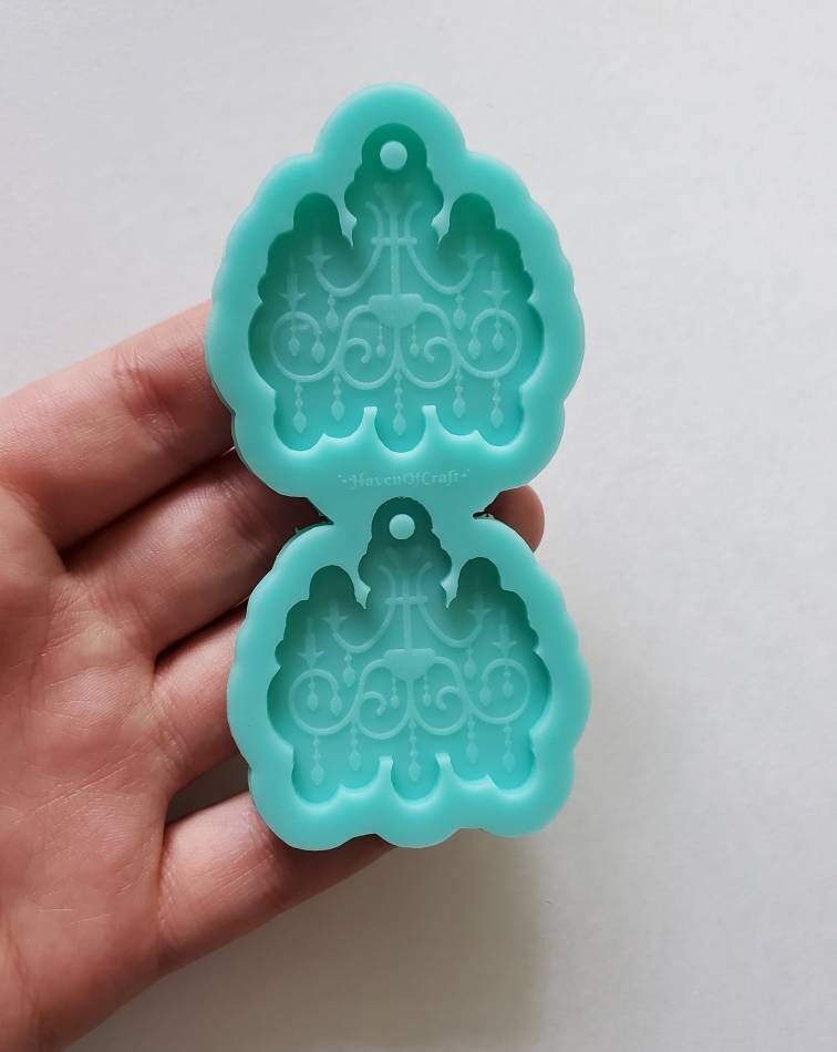 Made to Order - Chandelier Shiny Silicone Earring Mold- Made with Acrylic Blanks