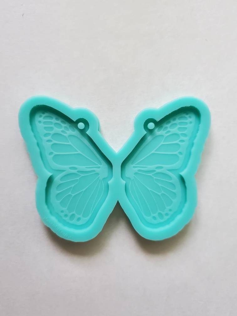 Made to Order - Monarch Butterfly Wings shiny silicone earring mold