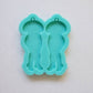 Made to Order - Curvy mushroom girl Shiny Silicone Earring Mold- Made with Acrylic Blanks