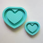 Made to Order - Heart Tsurikawa Silicone Mold 2 sizes - Made with Acrylic Blanks