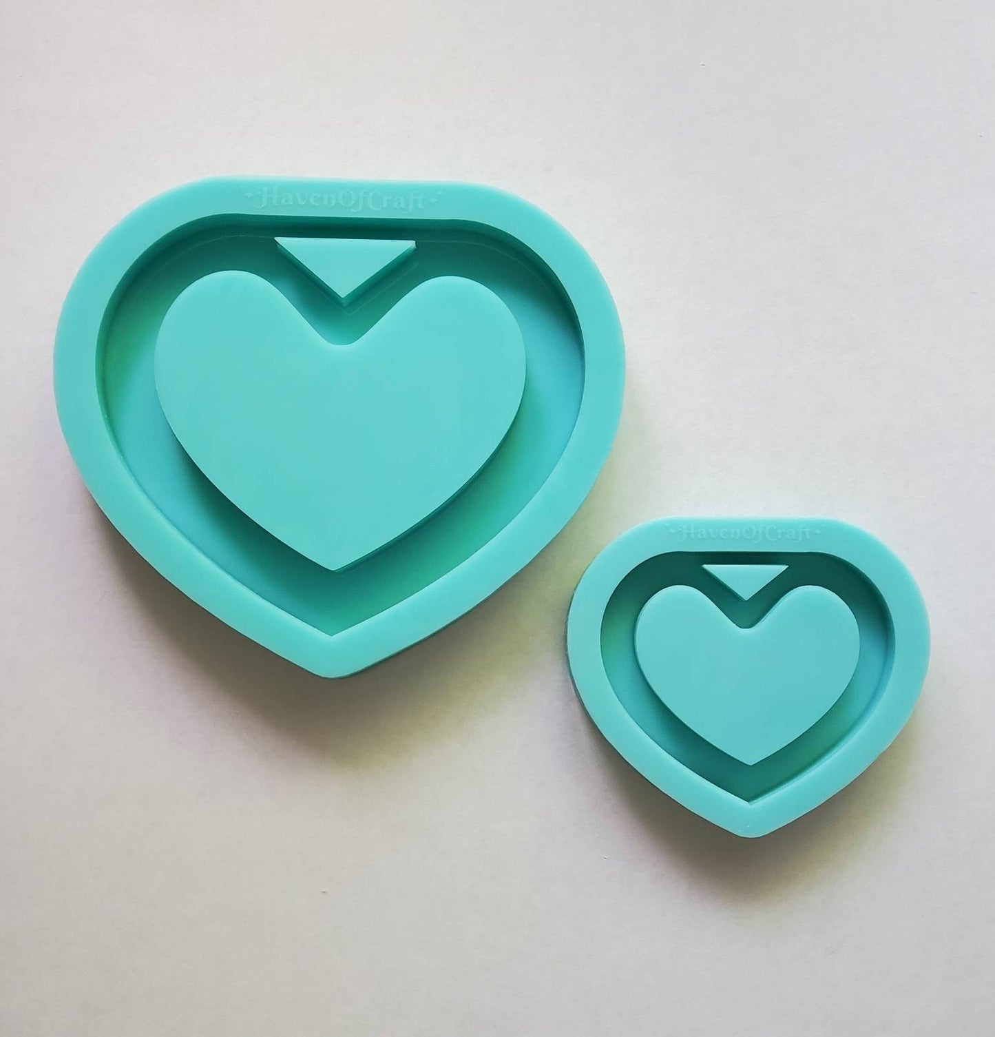 Made to Order - Heart Tsurikawa Silicone Mold 2 sizes - Made with Acrylic Blanks