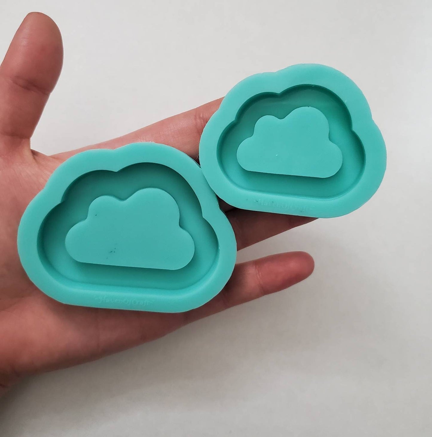 Made to Order - Thick Cloud Shaker Mold 2 Sizes - shiny silicone mold