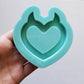 Made to Order - Horn Heart Shaker Mold - shiny silicone mold