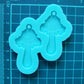 Made to order -  Toxic Mushroom earring mold - shiny silicone mold