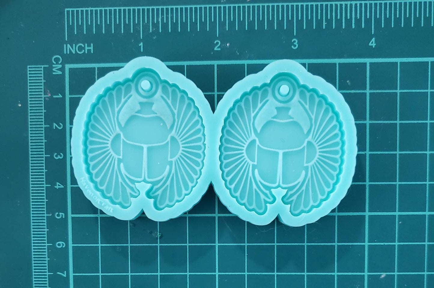 Made to Order - Round Scarab Earring shiny silicone mold